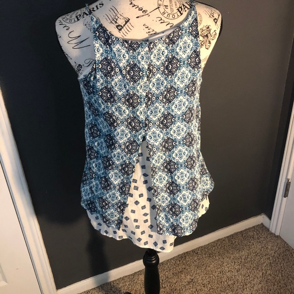 Blue Layered Tank Top - Picture 2 of 2